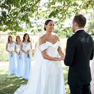 The Phoenix Gown With Shoulder Bows