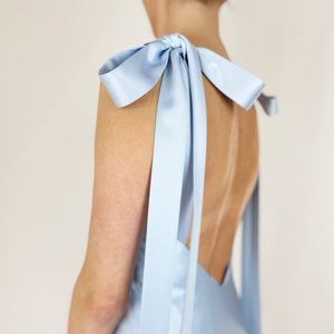 The Ivy Slip Gown With Shoulder Bows